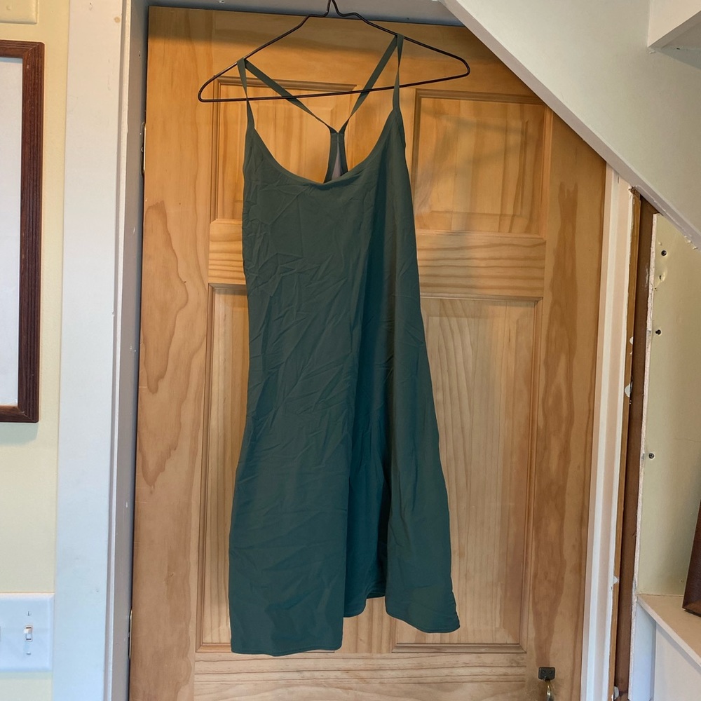 Outdoor Voices Green Strappy Slip Dress